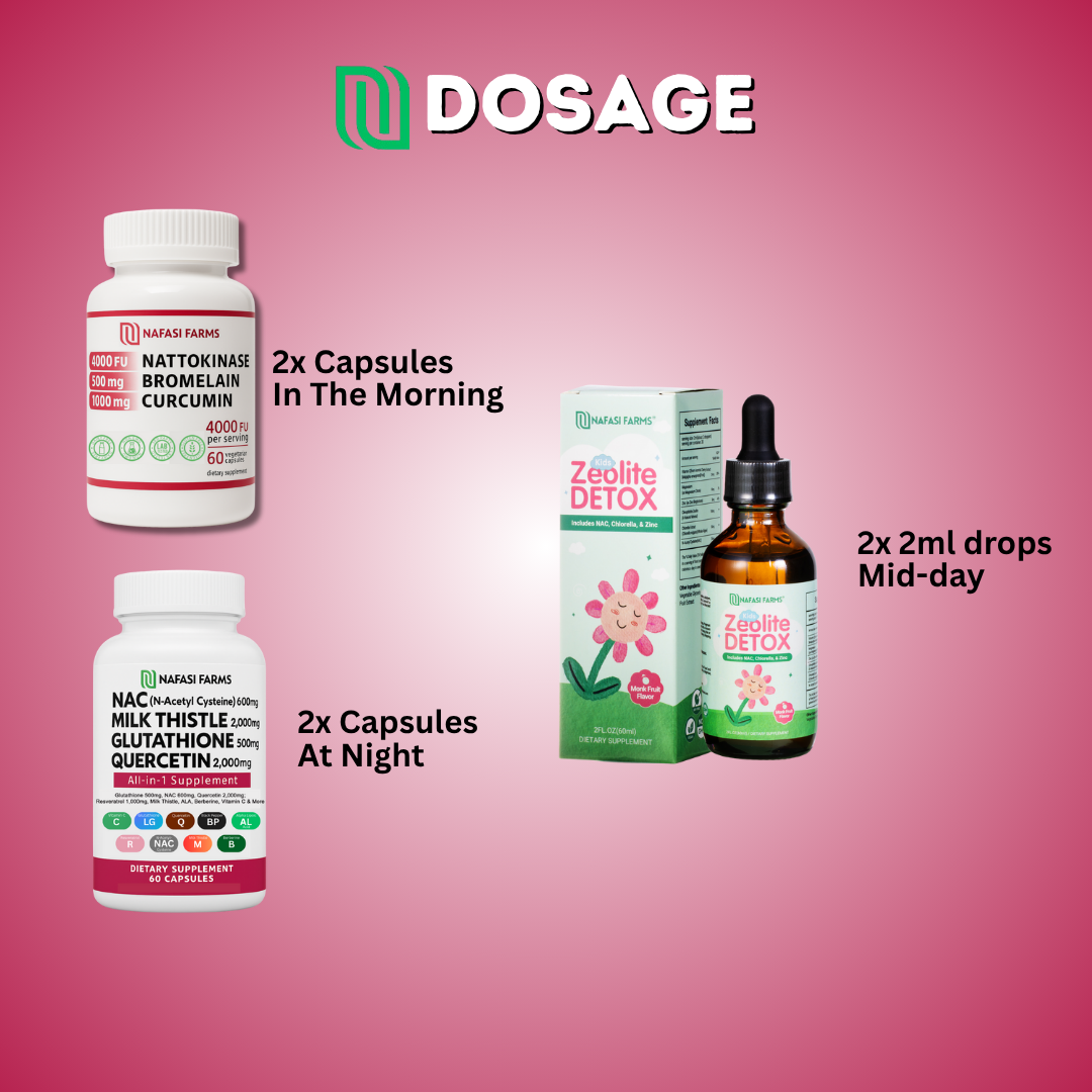 All-In-One Detox Bundle Including All-In-One Zeolite, Nattokinase, NAC N-Acetyl Cysteine