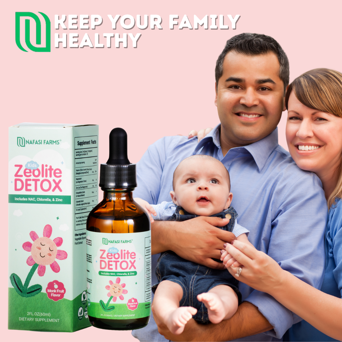 All-In-One Detox Bundle Including All-In-One Zeolite, Nattokinase, NAC N-Acetyl Cysteine