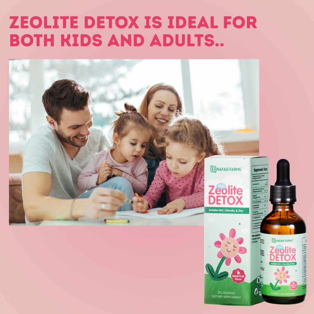 ZEOLITE Detox Drops With NAC, Zeolite, Chlorella, For Kids & Adults
