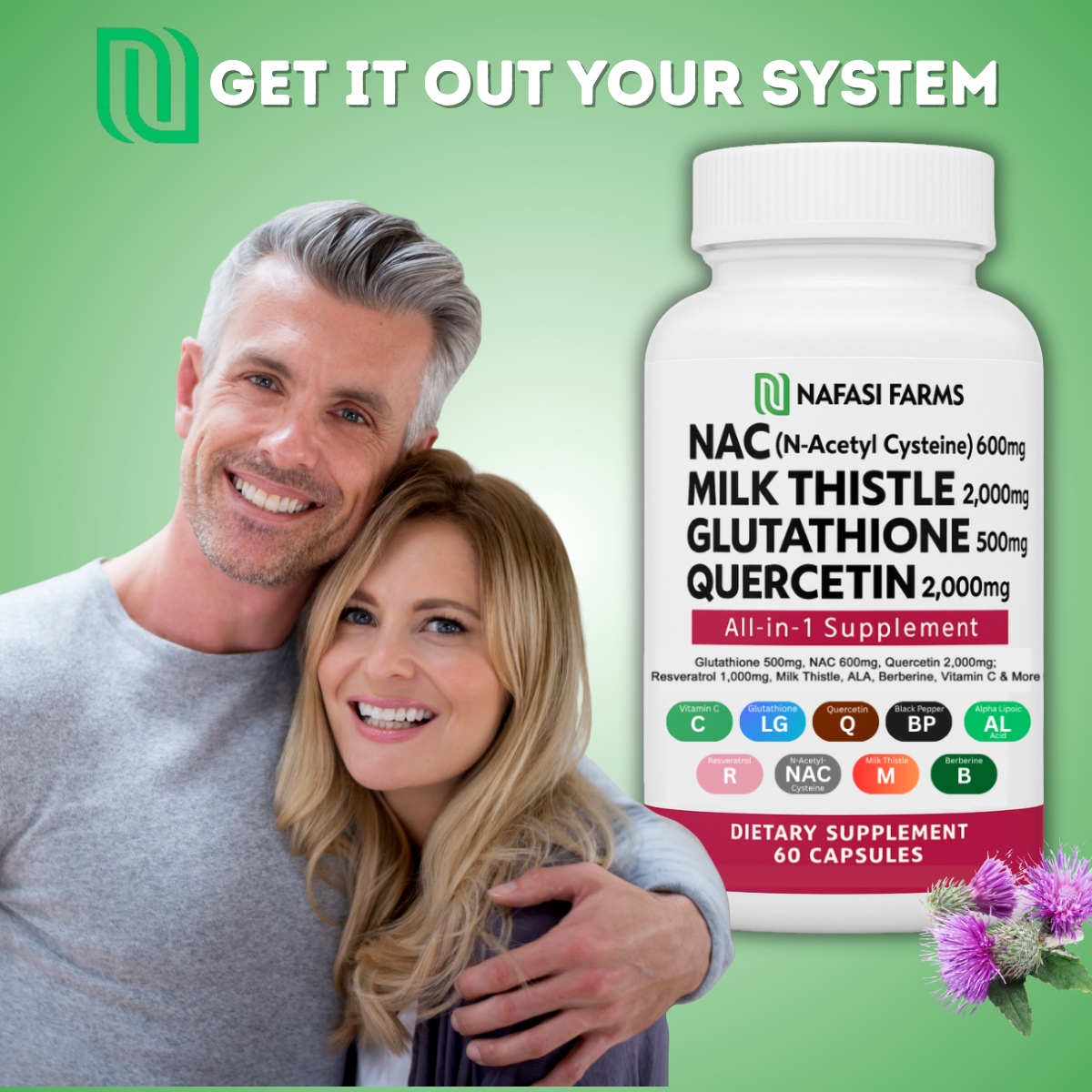 All-In-One Detox Bundle Including All-In-One Zeolite, Nattokinase, NAC N-Acetyl Cysteine
